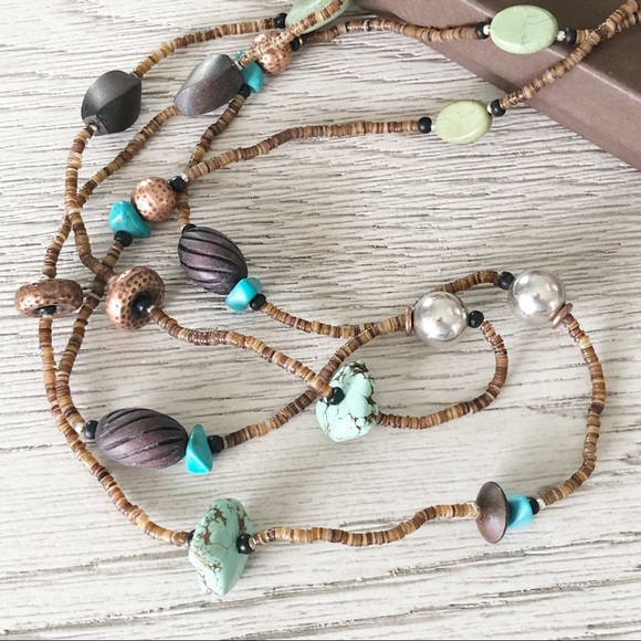 SILPADA 60” Necklace Howlite, Jasper, Copper N1569 - Picture 5 of 5